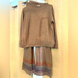 Gray Phil Love “good vibes” lounge set and white “good vibes” set.  Size L